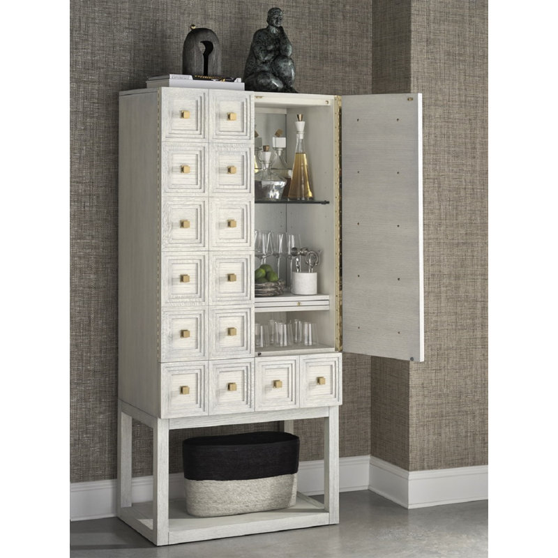 Adriano Solid Wood Bar Cabinet