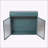 Versatile 2-Door Wall-Mounted Metal Storage Cabinet for Various Rooms with Tempered Glass Doors and Shelves-890756390