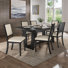 Ensemble de salle à manger rectangulaire 72 "avec chaises en tissu Patino