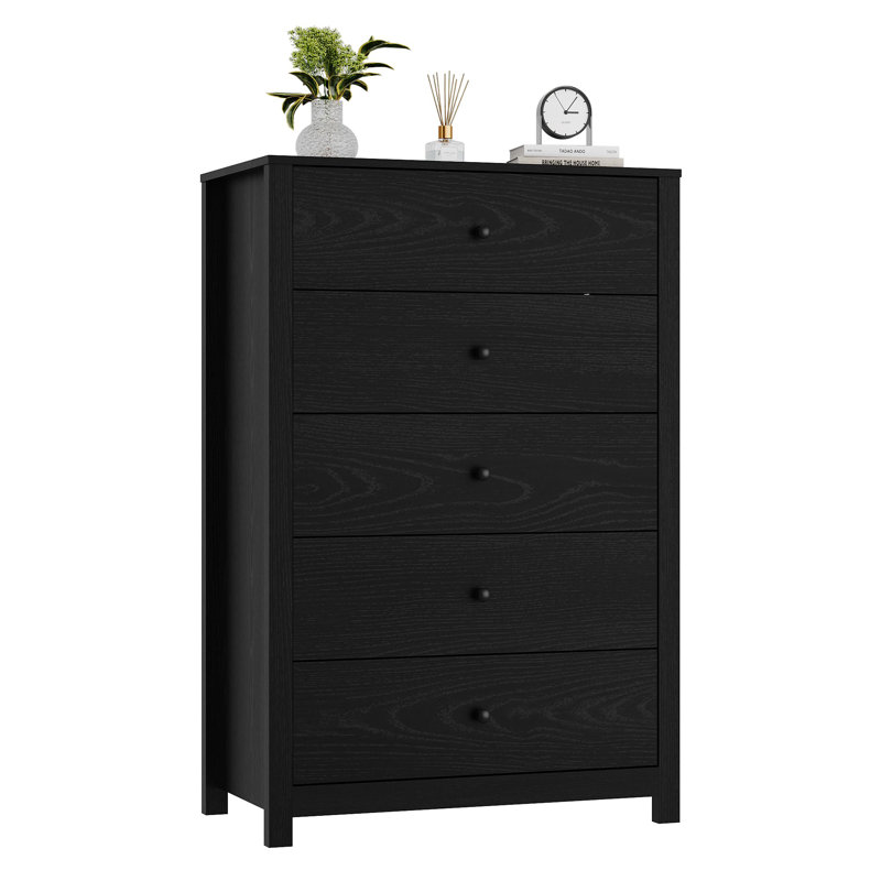 Commode 5 tiroirs Modern, Black