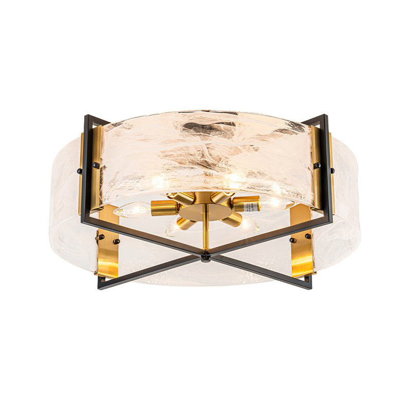 Cloud Glass Semi Flush Mount 