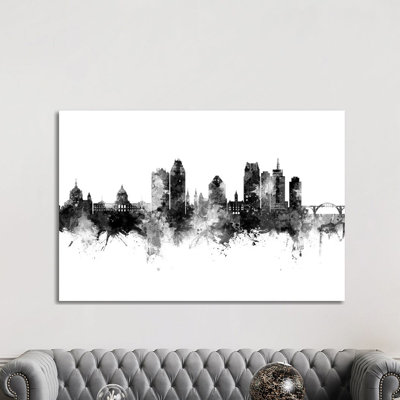 Saint Paul Minnesota Skyline by Michael Tompsett - Print on Canvas