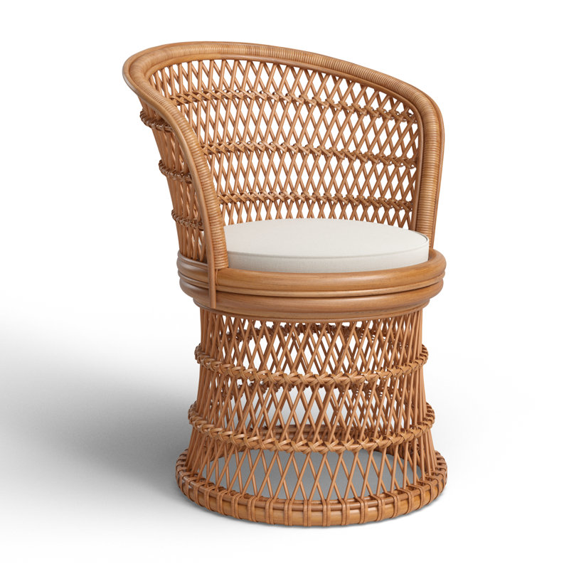 Rochellt Upholstered Swivel Accent Chair, Natural