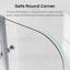 Porte de baignoire pliante sans cadre l 43 po x H 58 po Jayce avec verre trempé transparent 1/4 po-114662395