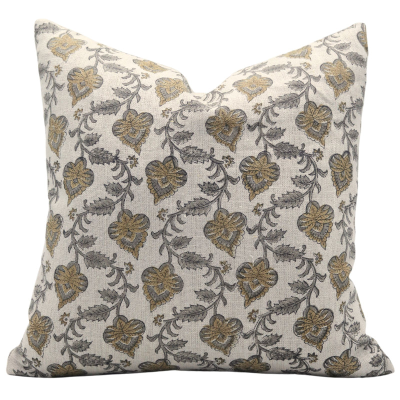 Linen Pillow Cover, Square, 20"H x 20"W, Madhu Bala Floral