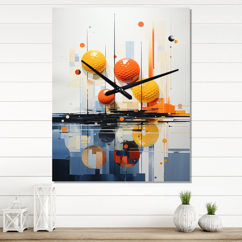 Golf Harmonious Collage II - Sports Wall Clock, 28" H x 12" W x 1" D
