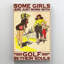 «Girls Just Born With Golf», reproduction d'art graphique sur toile tendue 1 pièce-1909436070