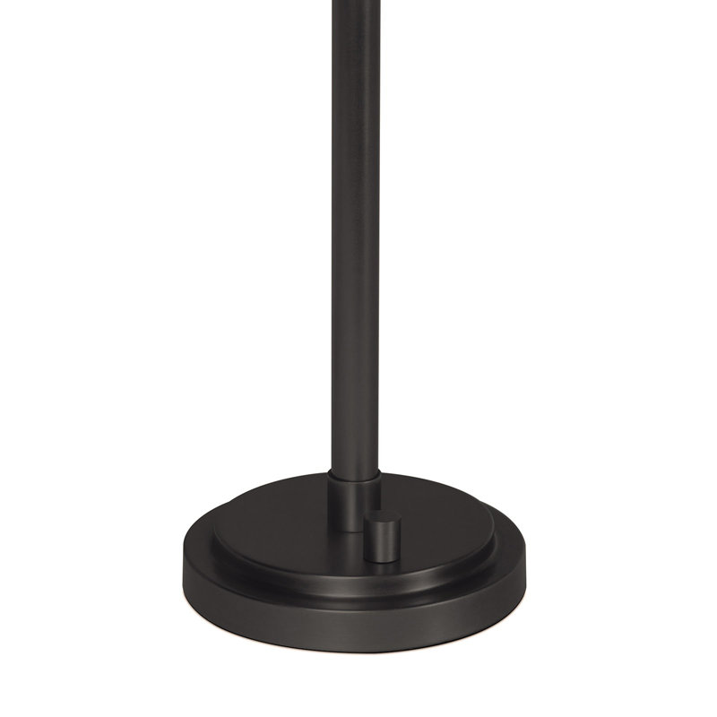 Polly Buffet Lamp (Blackened Brass with Green Scalloped Shade), Black, 33" H x 16" W x 16" D, Green