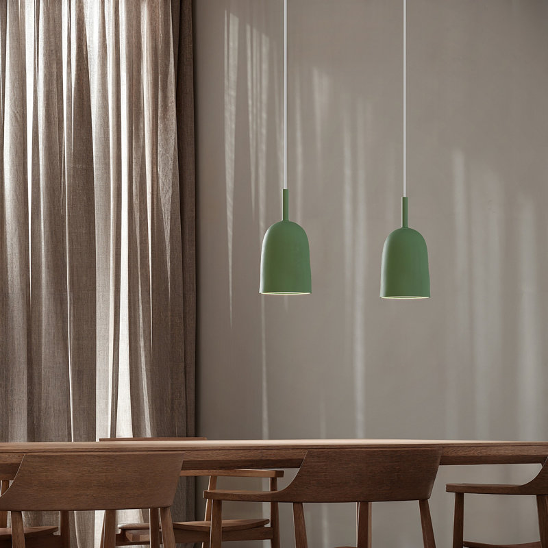 Vessel Pendant Light, Sage, 21" H x 14.5" W x 9" D, White