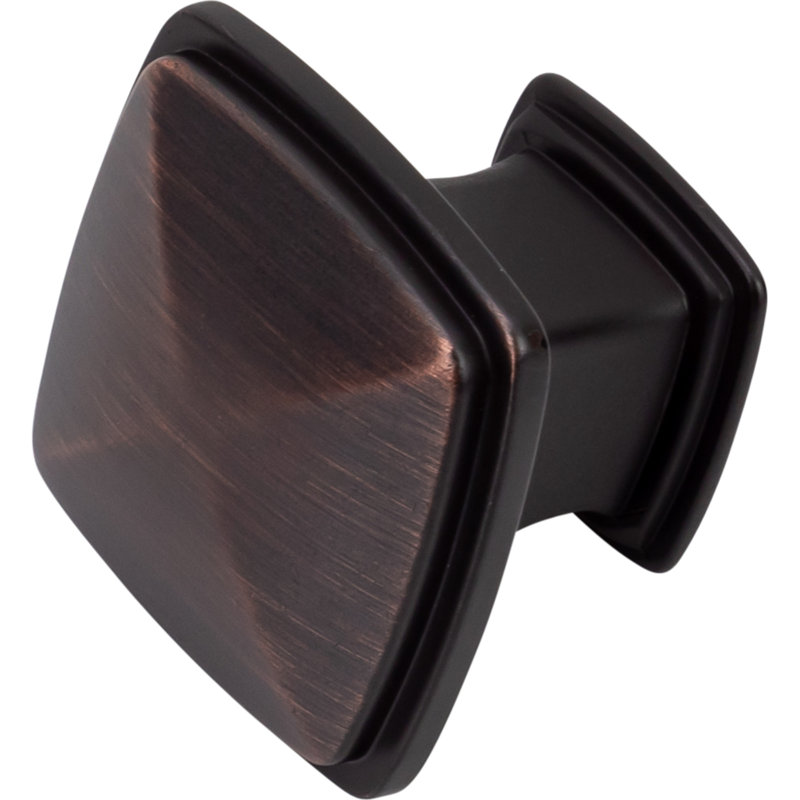 1 3/16" Length Square Knob Multipack, Brushed Oil Rubbed Bronze