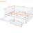 Daybed With Fence Guardrails, 2 Drawers, White Full Size, Splits Into Size Easily Two Beds-1272934876-1272934877
