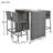 GO 5-Pieces Outdoor Patio Wicker Bar Set