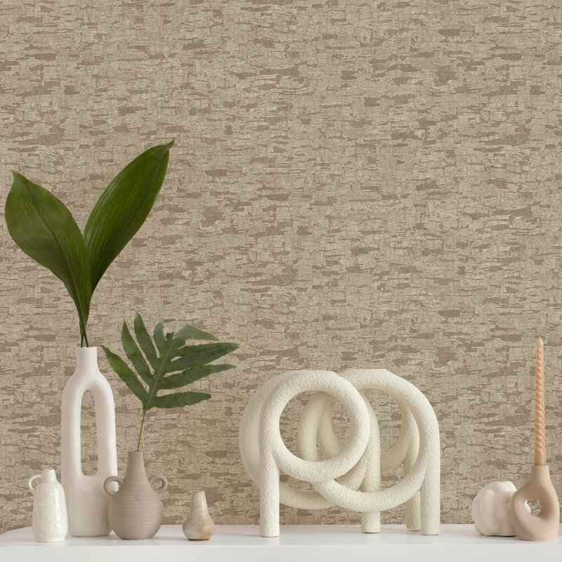 Papier peint embossé Cork, Marron clair