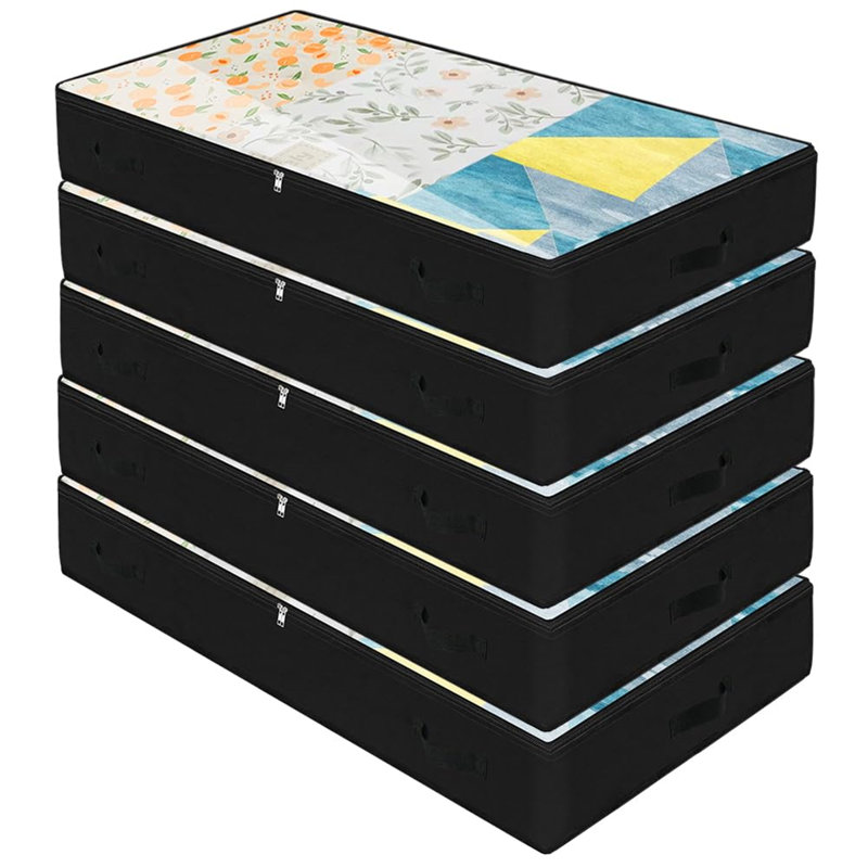 Ebern Designs Fabric Decorative Bin, Black