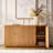 Martha Modern 63" W 4-Door Fluted Solid Wood Sideboard with Cable Management and Adjustable Shelves-602101871