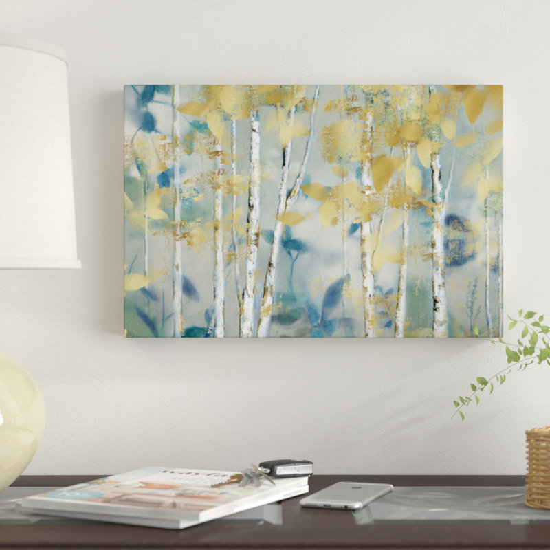 « gilded forest i », reproduction sur toile, H 12 po x l 18 po x P 1,5 po, Pas de tapis, Toile tendue