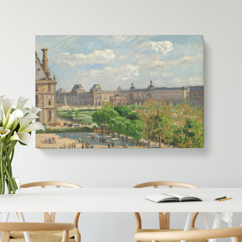 Place Du Carrousel In Paris by Camille Pissarro - Wrapped Canvas, 50cm H x 76cm W x 3cm D