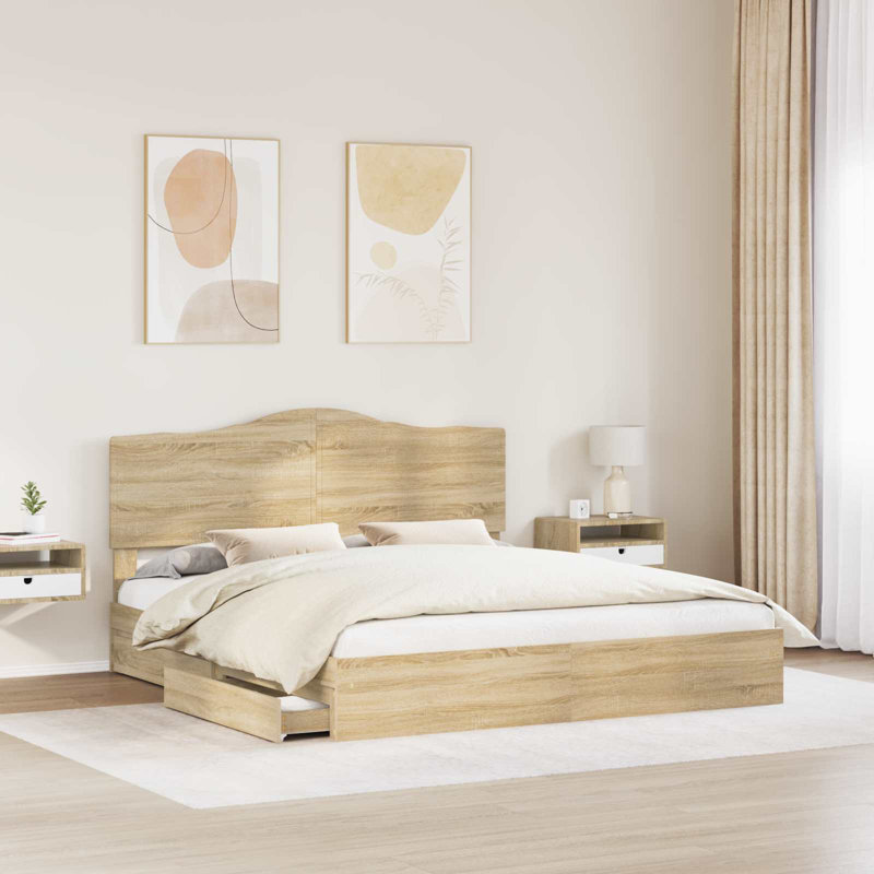 Bed Frame, Kingsize (5'), Sonoma Oak