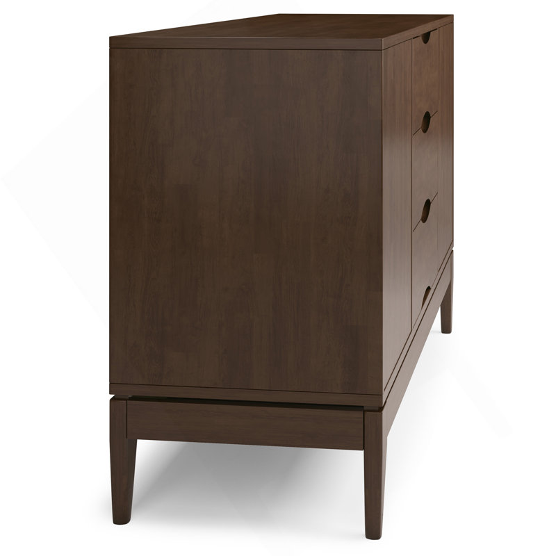 Buffet Harper en bois franc brun noyer