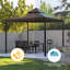 Toile de remplacement pour abri de jardin pour abri de jardin à 2 niveaux Crescent TJSG081-106878520-106878524