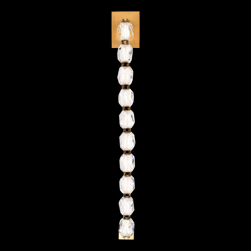 Seduction LED Armed Sconce, Aged Brass, 38.5" H x 4.75" W x 3.75" D