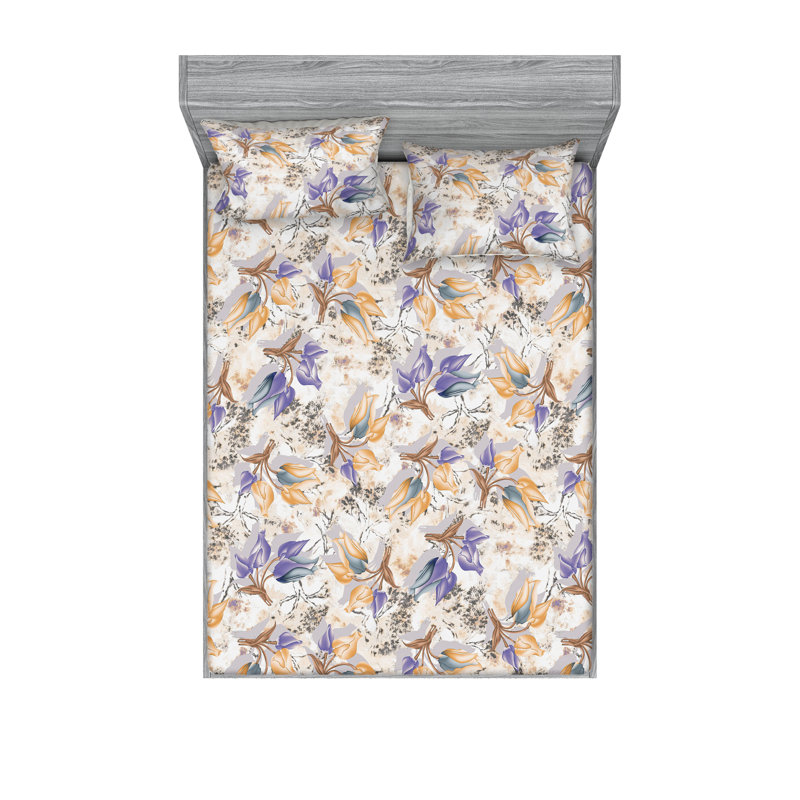 Drap-housse et taie décorative Ambesonne, Ensemble de draps très grand californien avec 2 t