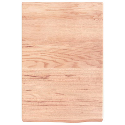 Wall Shelf Light BrownTreated Solid Wood Oak