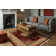 Tapis en laine rouge/beige oakland Cirro