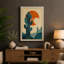 Desert Sun and Saguaro Art Deco - Wrapped Canvas-131764558-131764566