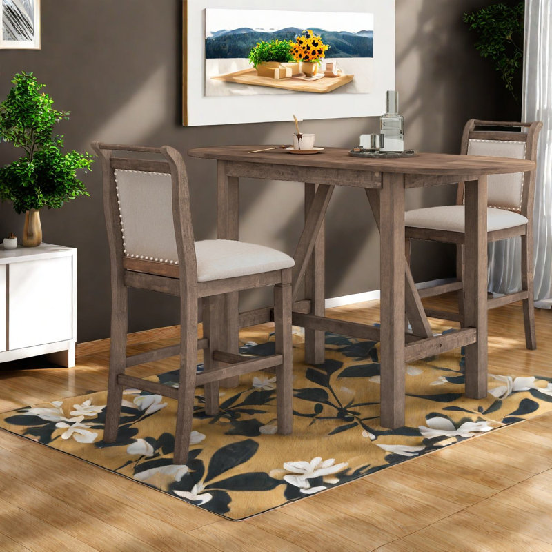 Ensembles de table de salle à manger extensible en bois (doit inclure à la fois la table et la chaise), cuisine compacte rustique