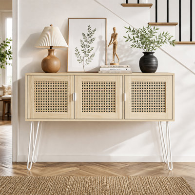 47.2" Console Table With Storage, Entryway Table, Sofa Table For Hallway,Natural