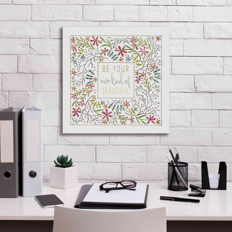 «Be Your Own Kind of Beautiful 2» par Cindy Jacobs, estampe numérique sur toile, H 18 po x l 18 po