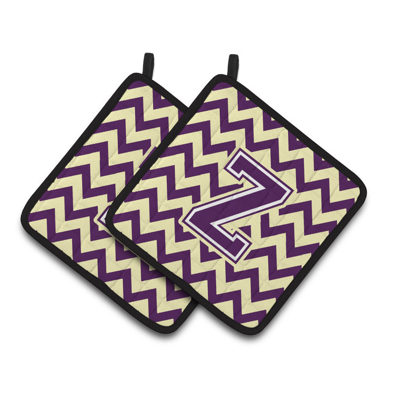 Poignée à chevrons, Z, Mauve / doré clair