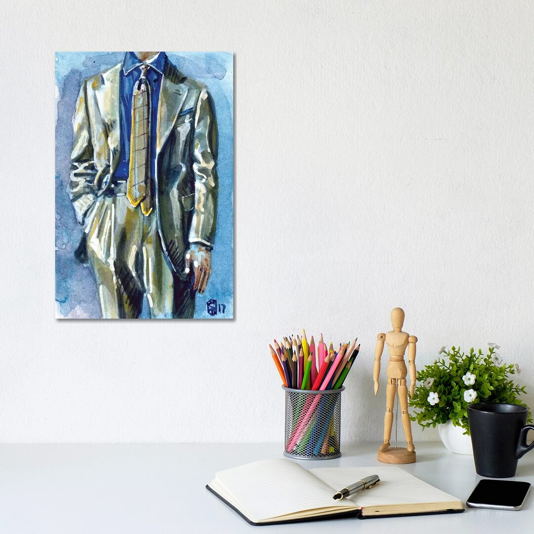 Pitti Uomo Style I von Sunflowerman - No Frame Gallery-Wrapped Canvas Giclée on Canvas