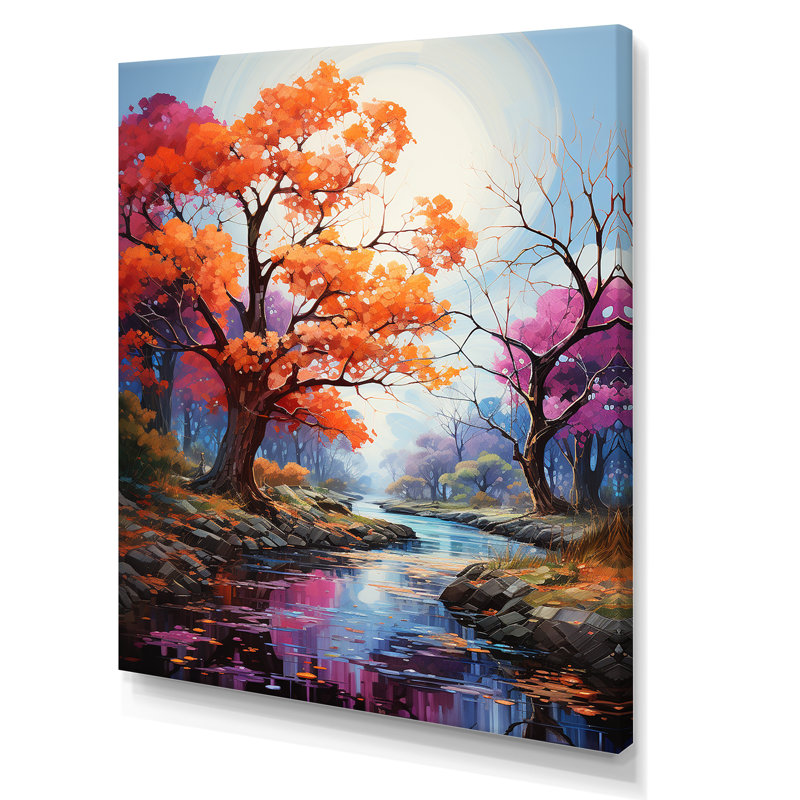 «Alive Colors Maple Trees III», reproduction sur toile, Toile tendue, H 32 po x l 24 po x P 1 po