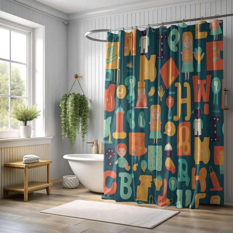 Marks - Rideau de douche Premium, H 74 po x l 71 po