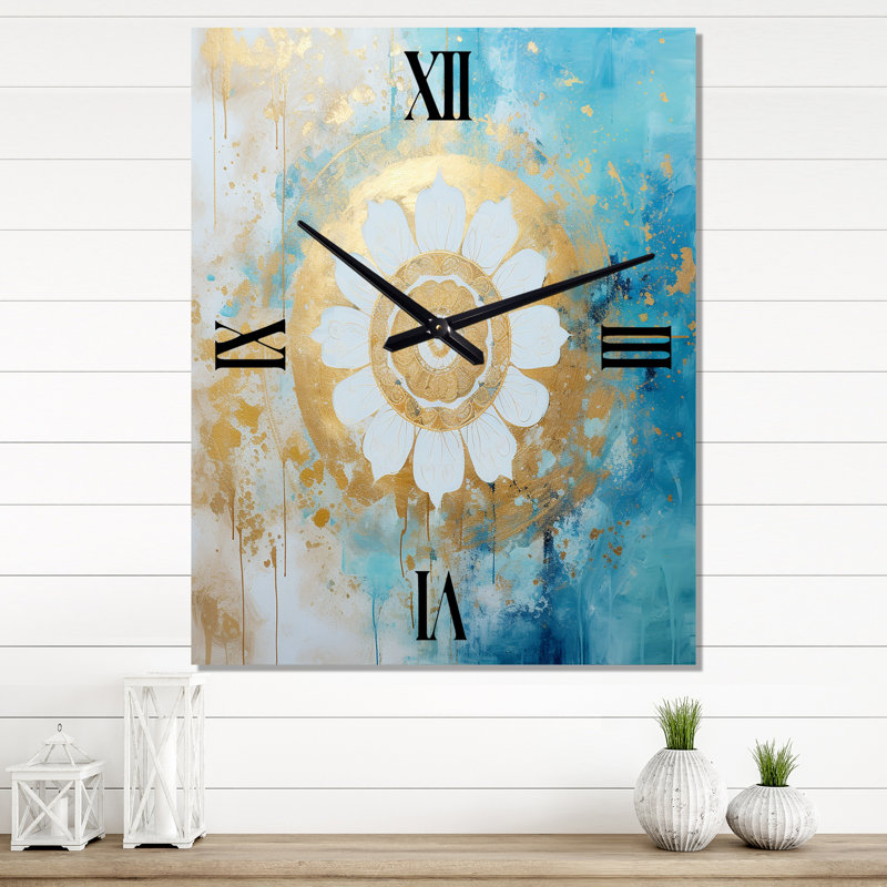 Horloge murale moderne Divine Mandala, Moyen