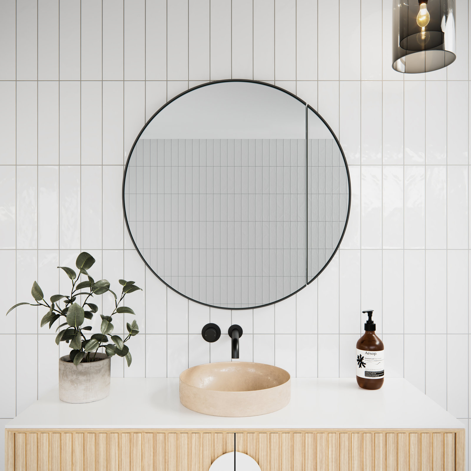 Juno Recessed Medicine Cabinet, Black
