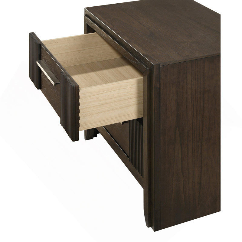 Table de chevet contemporaine à 2 tiroirs 1Pc