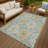 Machine Washable Indoor/Outdoor Chantille ACN2643 Damask Rug-543337440-543337464