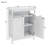 Bathroom Standing Storage With Double Shutter Doors Cabinet-White