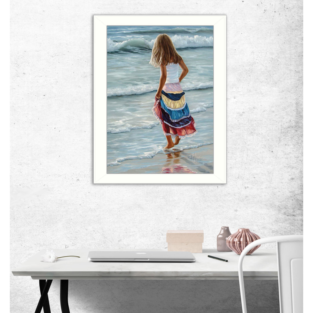 The Striped Skirt Framed Wall Art for Living Room, Home Wall Decor Print by Georgia Janisse Trendy Decor 4U