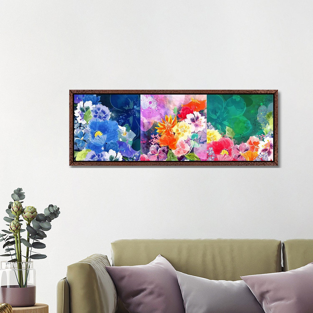 Joyous Blossoms by 5by5collective - Panoramaleinwand auf Leinwand Giclée auf Leinwand