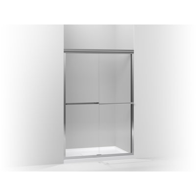 Porte de douche à double glissement coulissante 47,63 po x 70,06 po avec technologie cleancoat®