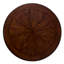 Table de bar ronde brune de noblesse Mid-Century, pieds en épingle en métal, tablette ouverte, 47,82 po