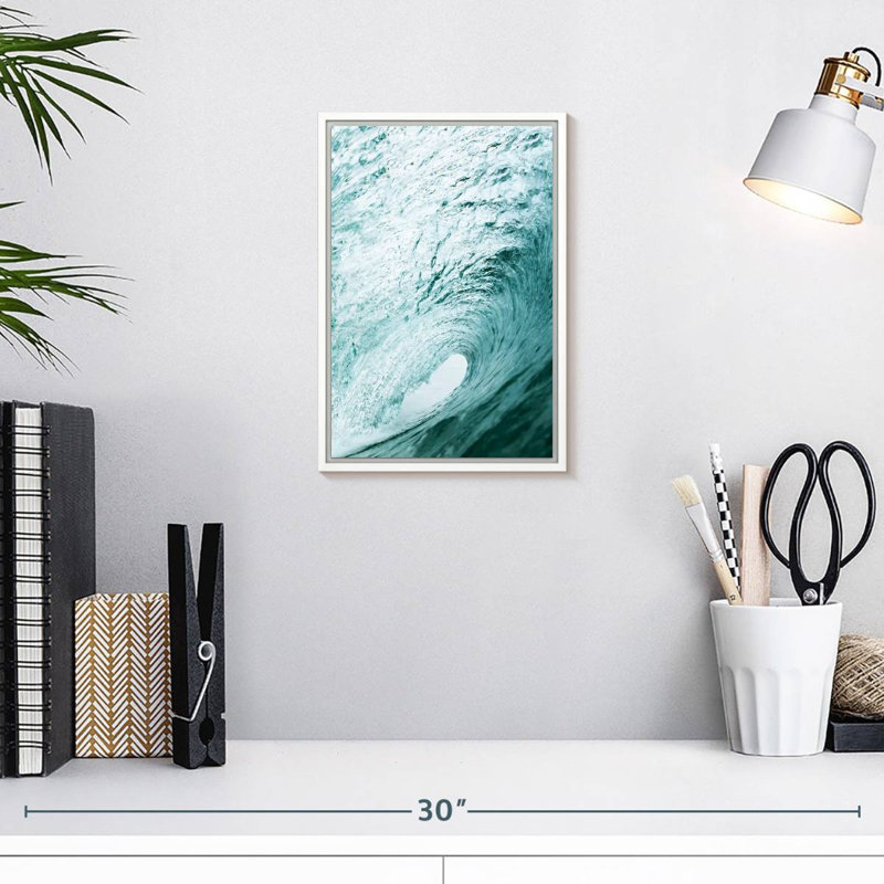 Tube ondulé, 9 po x 13 po, Cadre flottant blanc
