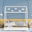 Structure de lit simple en bois massif avec lit gigogne simple