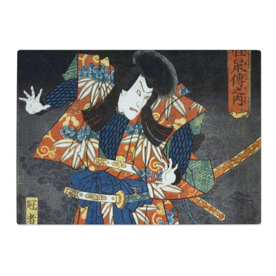 Tempered Glass Takizawa Bakin by Utagawa Toyokuni Chopping Board