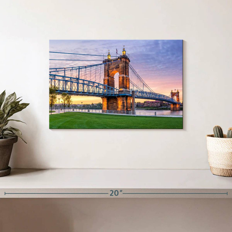 Pont suspendu Roeble Cincinnati, H 8 po x l 12 po