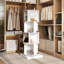 Bibliothèque rotative à 4 niveaux, bibliothèque pivotante à 360 °, étagères rotatives empilables, présentoir de rangement au sol utilisé dans les chambres à coucher, les salons, les bureaux